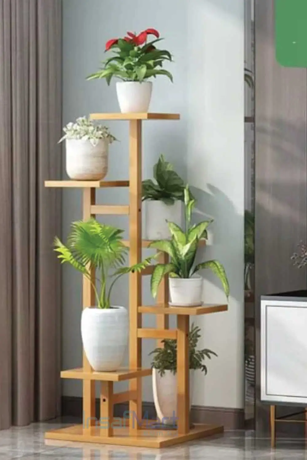 5-Tier-Wooden-Flower-Plant-Stand-Square